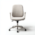 Sedia da ufficio in tessuto grigio con base in metallo